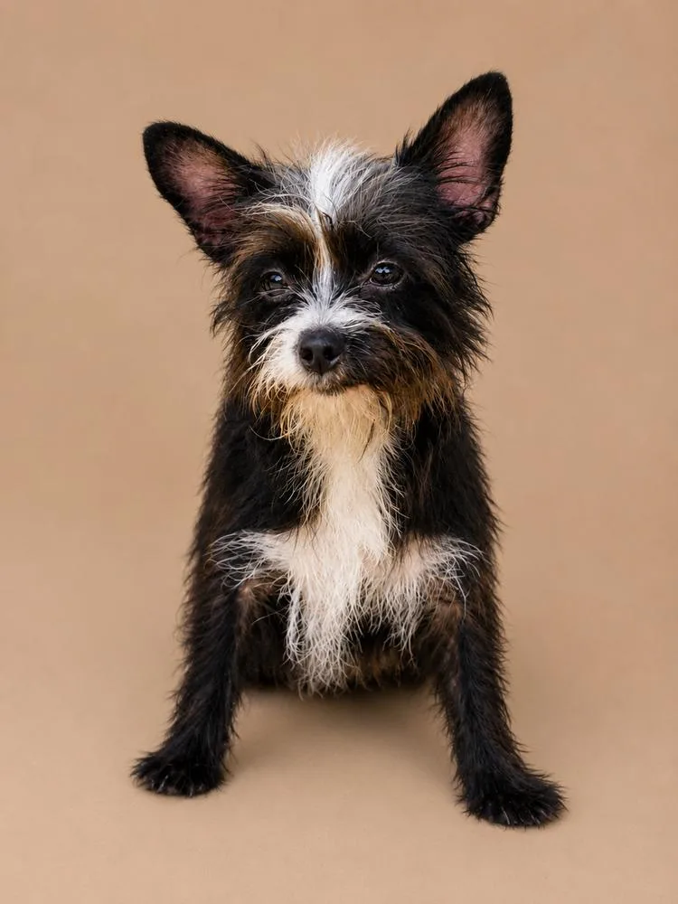 A young small-sized female Tricolor (Brown, Black, & White) Mixed Breed dog named Grape Vine for adoption in Statesboro, GA