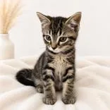 A young medium-sized male Tabby (Gray / Blue / Silver) Domestic Short Hair cat named Emmanuel for adoption in Portsmouth, OH