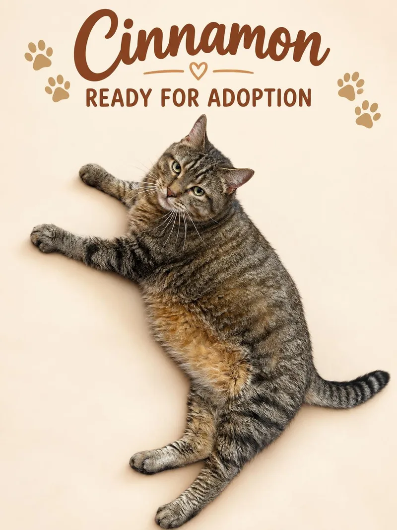 An adult extra large-sized male Tabby (Brown / Chocolate) Domestic Short Hair cat named Cinnamon for adoption in Marshall, MO