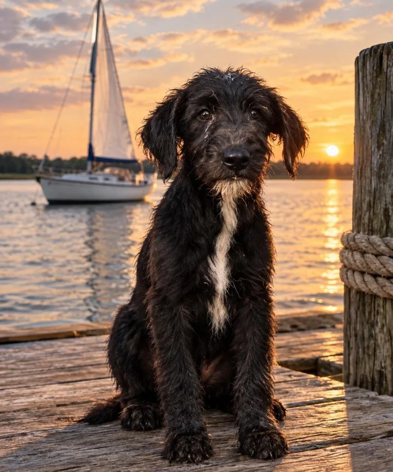 A baby large-sized male Poodle dog named Jack for adoption in Claremore, OK