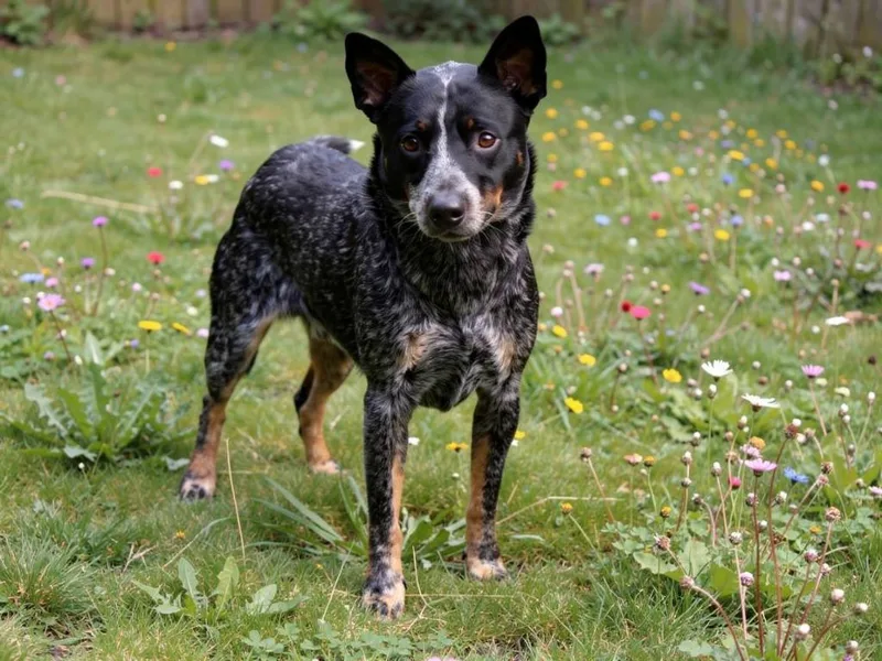 A young medium-sized male Australian Cattle Dog / Blue Heeler dog named Goober for adoption in Sebastian, FL