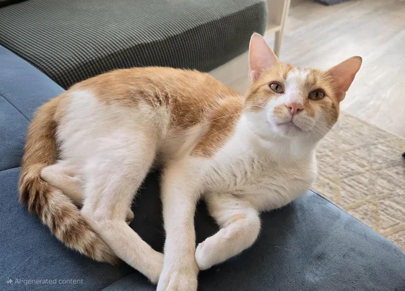 An adult medium-sized male Orange & White Domestic Short Hair cat named Rusty for adoption in Bethel, OH