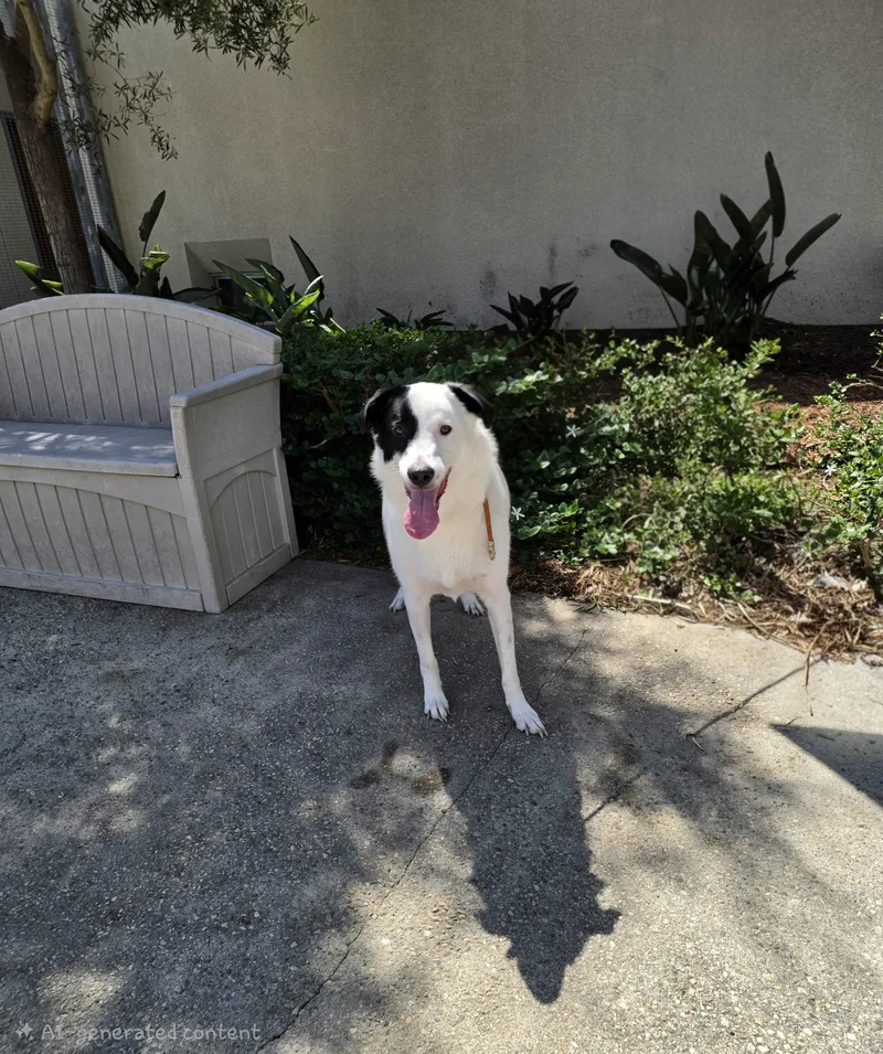 A young extra large-sized female Border Collie dog named Luna for adoption in San Pedro, CA