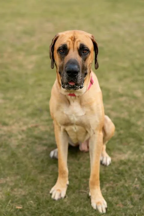 An adult extra large-sized male Apricot / Beige Great Dane dog named Hemi for adoption in Wichita Falls, TX