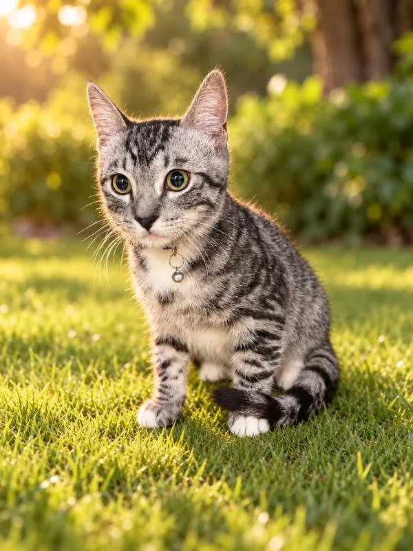 A baby small-sized male Egyptian Mau cat named Mr.Meemeow for adoption in Victorville, CA