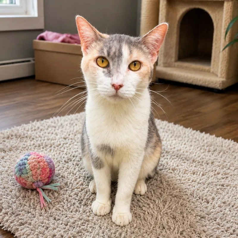 An adult small-sized female Calico Domestic Short Hair cat named Starfish for adoption in Hopkinton, MA