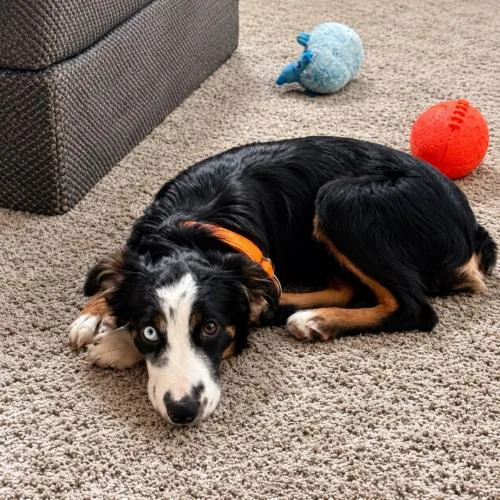 A baby medium-sized male Australian Shepherd dog named Buddy for adoption in Lincolnshire, IL