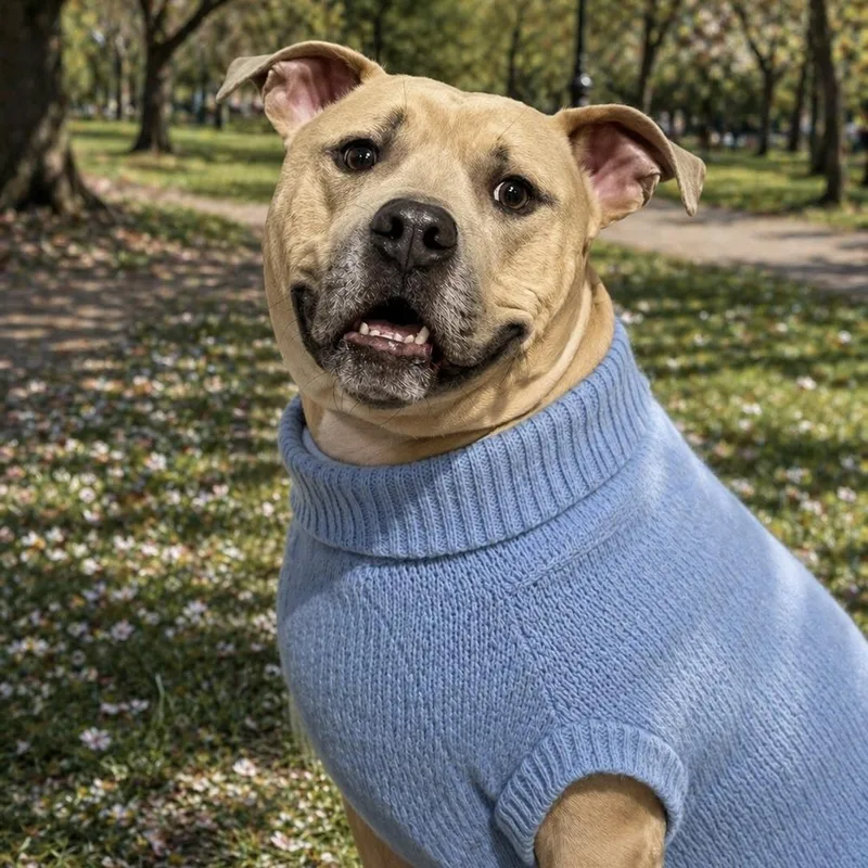 An adult large-sized male Pit Bull Terrier dog named Harlow Cobb for adoption in Roswell, GA