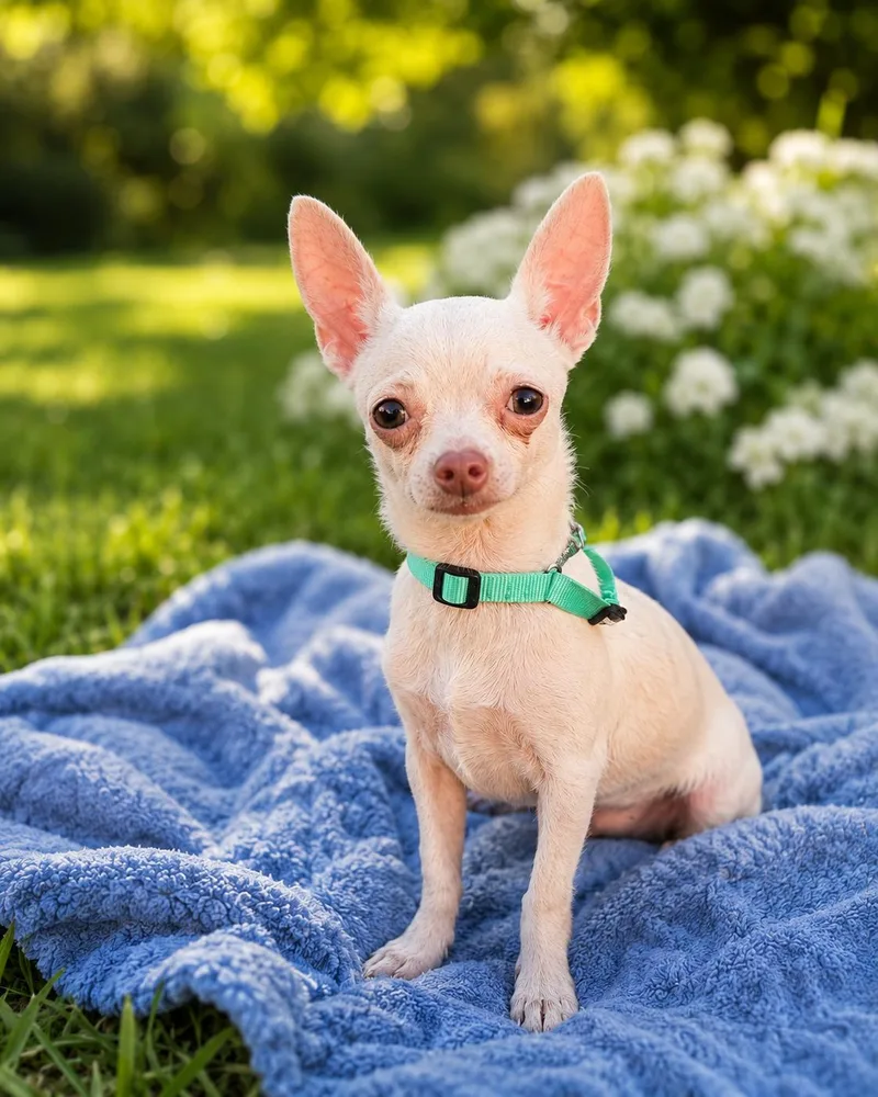 A young small-sized male White / Cream Chihuahua dog named Chance for adoption in San Antonio, TX