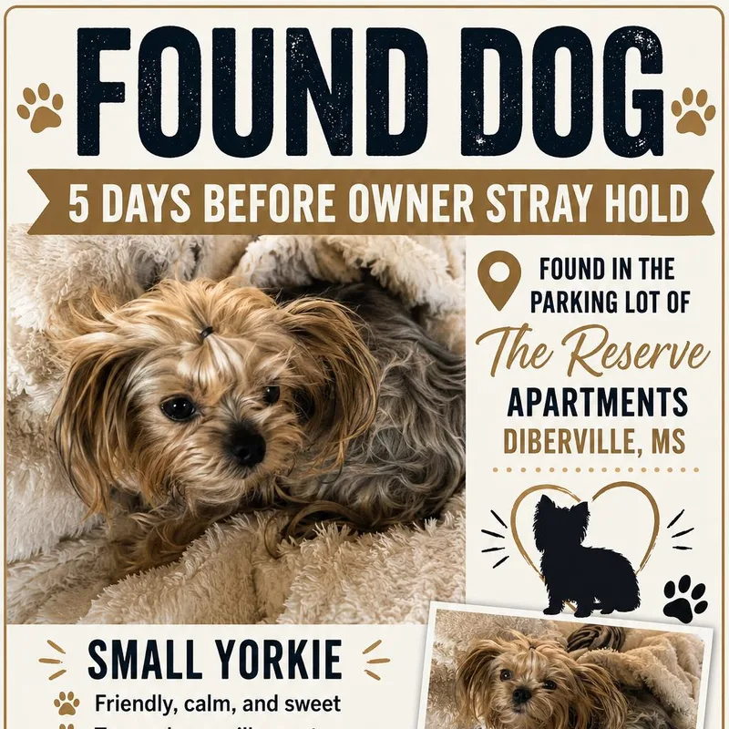 A senior small-sized female Black Yorkshire Terrier dog named Charlie for adoption in Gulfport, MS