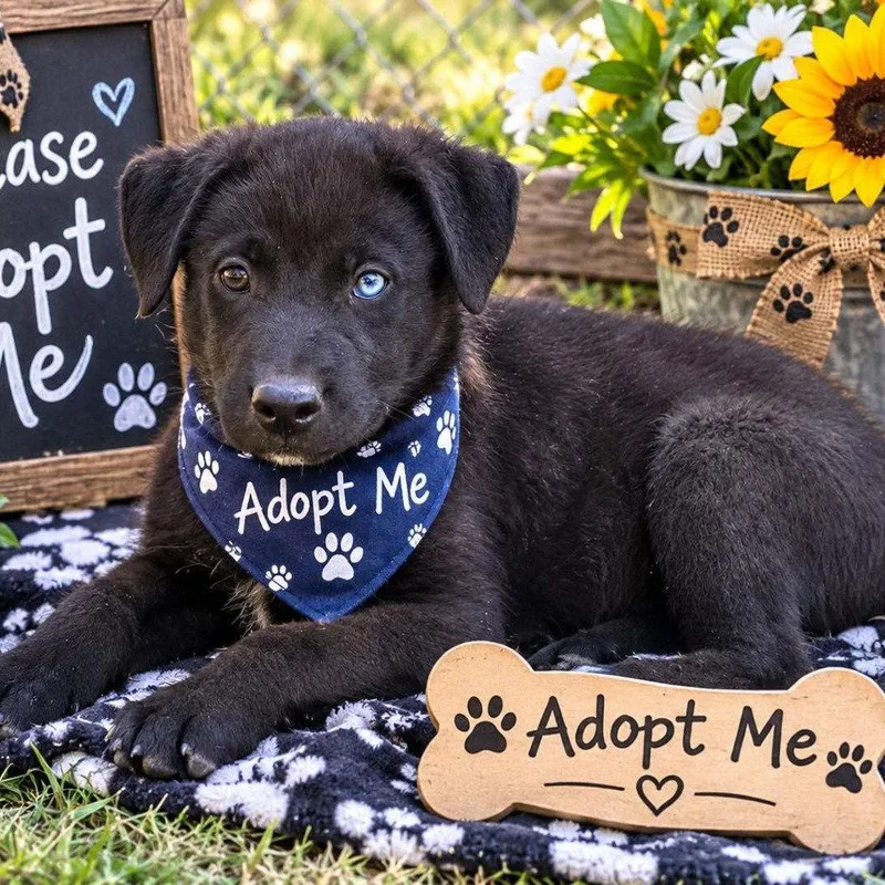 A baby medium-sized male Husky dog named Herschel for adoption in Locust Fork, AL