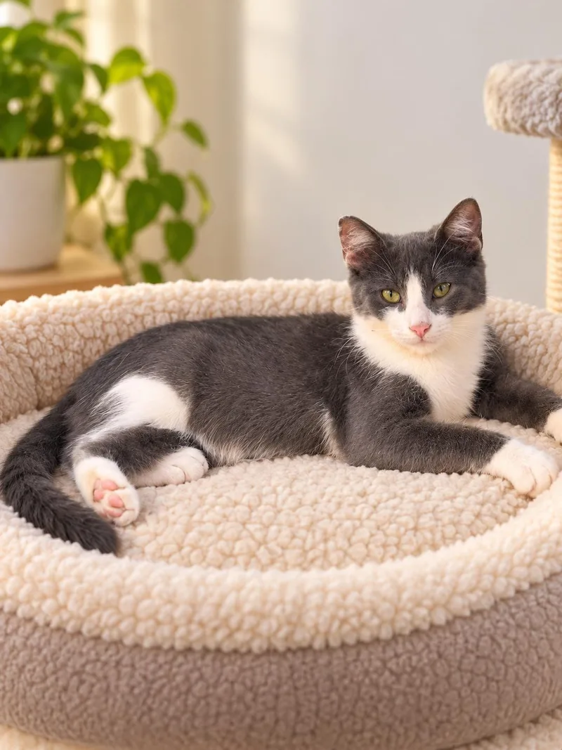 A baby small-sized male Domestic Short Hair cat named Johnny for adoption in Rio Linda, CA
