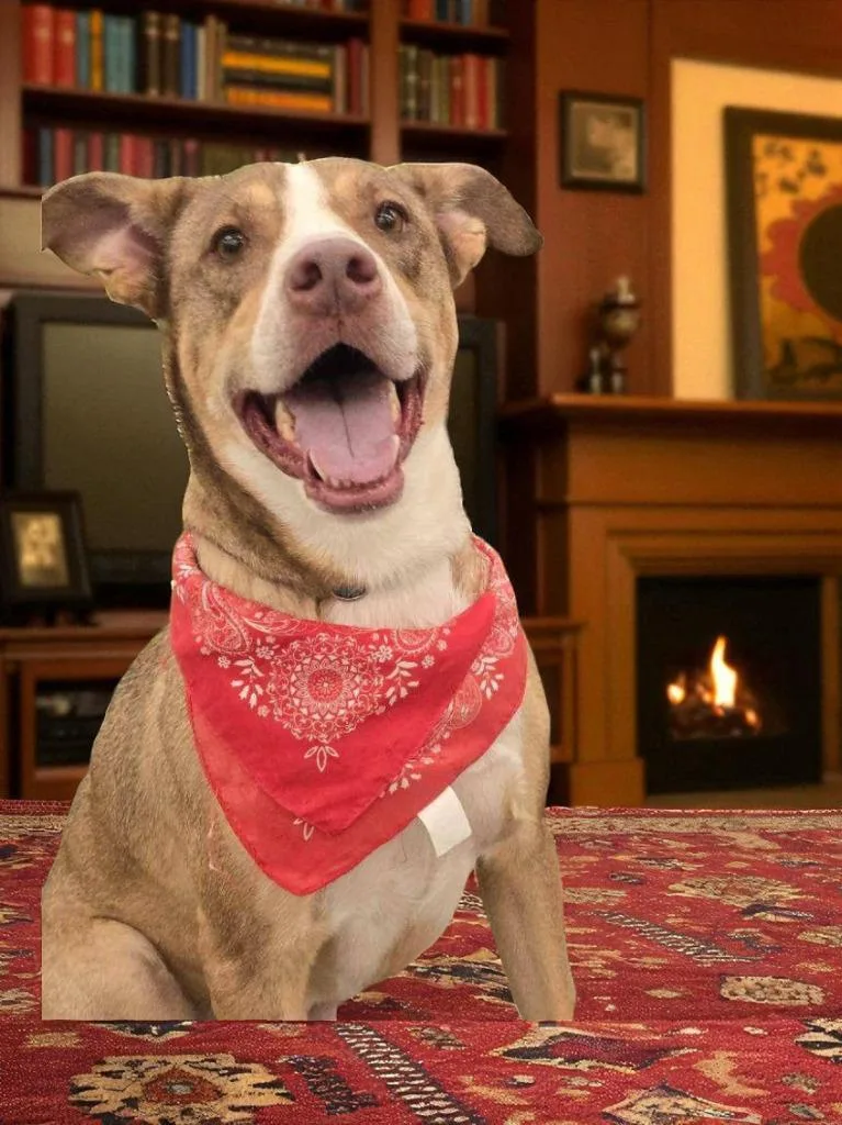 An adult medium-sized male Shepherd dog named Bucky for adoption in Spring, TX