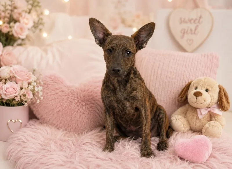 An adult medium-sized female Brindle Chihuahua dog named Muffin for adoption in Cedartown, GA