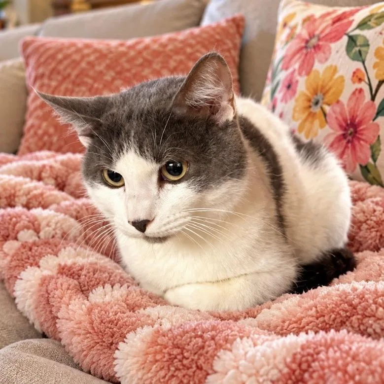 A young medium-sized male White Domestic Short Hair cat named Norbee for adoption in Hamburg, NY