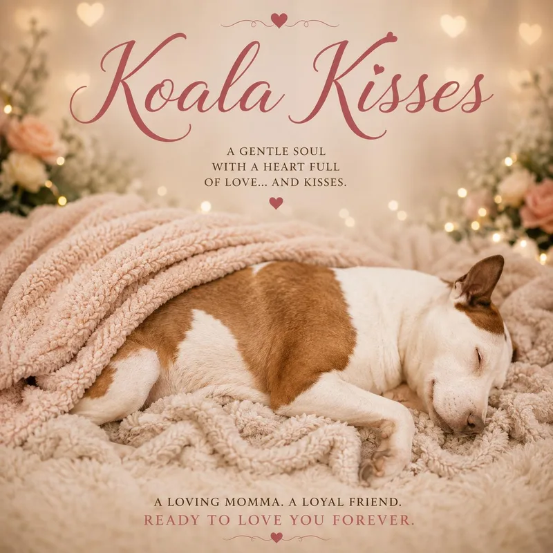 A young medium-sized female White / Cream American Staffordshire Terrier dog named Koala Kisses for adoption in Farmington, MO