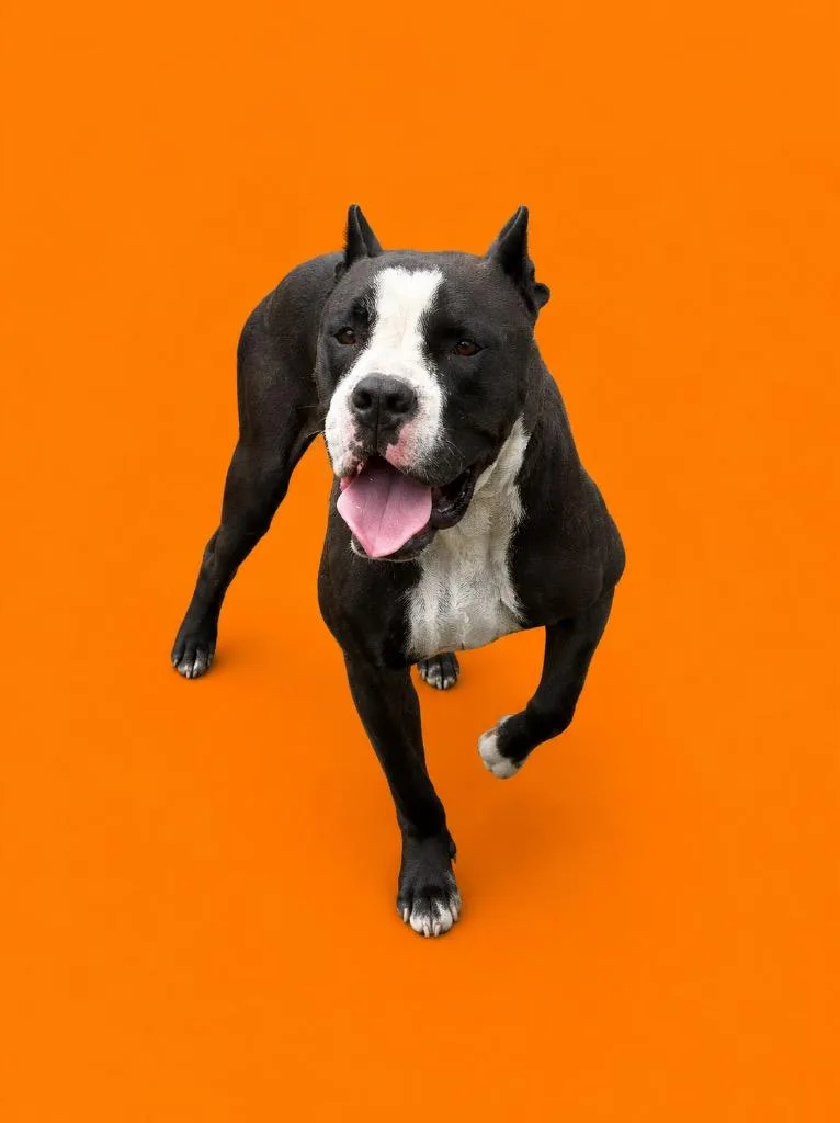 An adult medium-sized male Pit Bull Terrier dog named Moo for adoption in Wauchula, FL