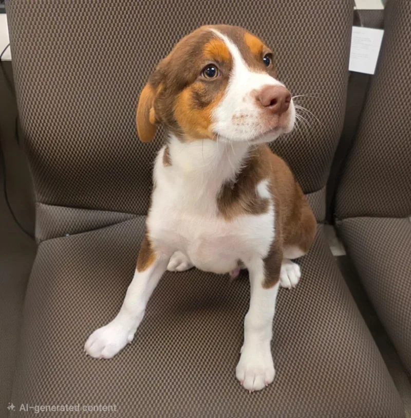 A baby medium-sized male Beagle dog named Ben for adoption in Columbia, IL