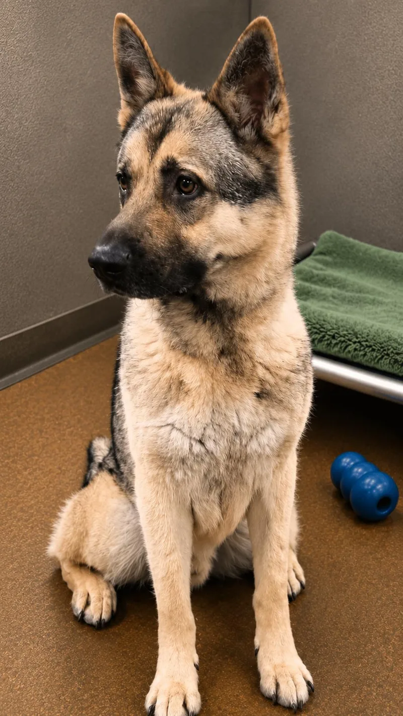 An adult large-sized male German Shepherd Dog dog named Hagrid for adoption in Chesterfield, MO