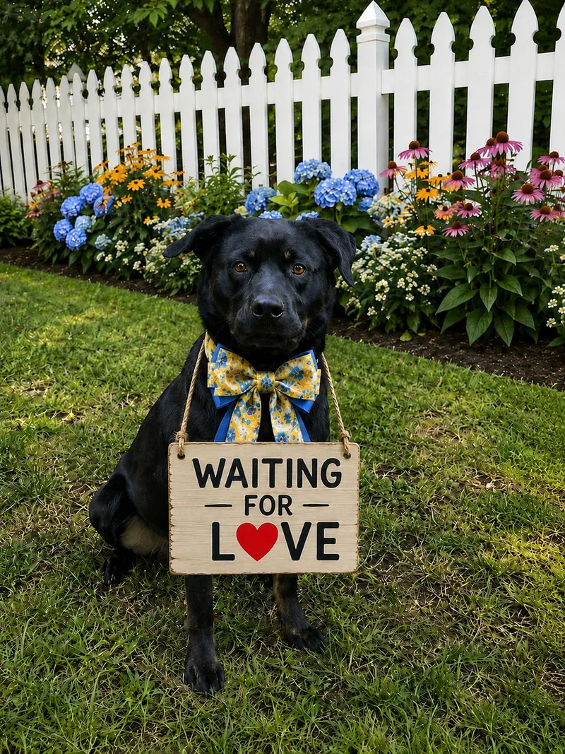 A young medium-sized female Labrador Retriever dog named Black Lab Female for adoption in Mount Laurel, NJ