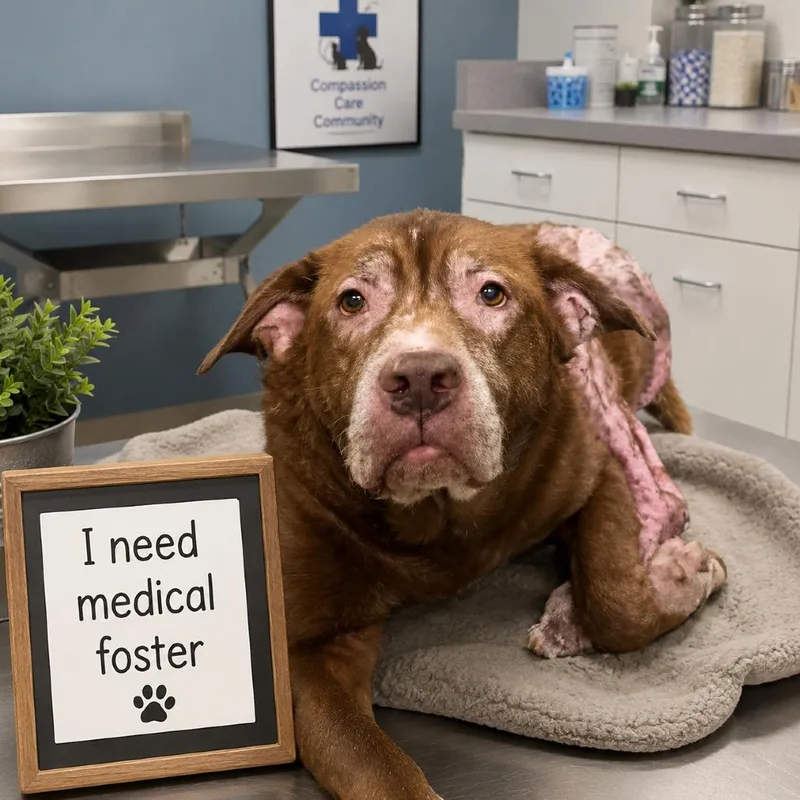 A senior large-sized female Brown / Chocolate Mixed Breed dog named Tanner for adoption in Columbiana, AL