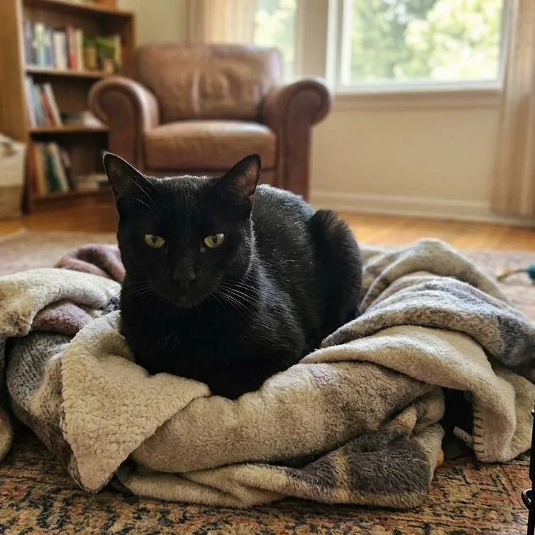 A young small-sized female Domestic Short Hair cat named Smurf for adoption in Elwood, IN