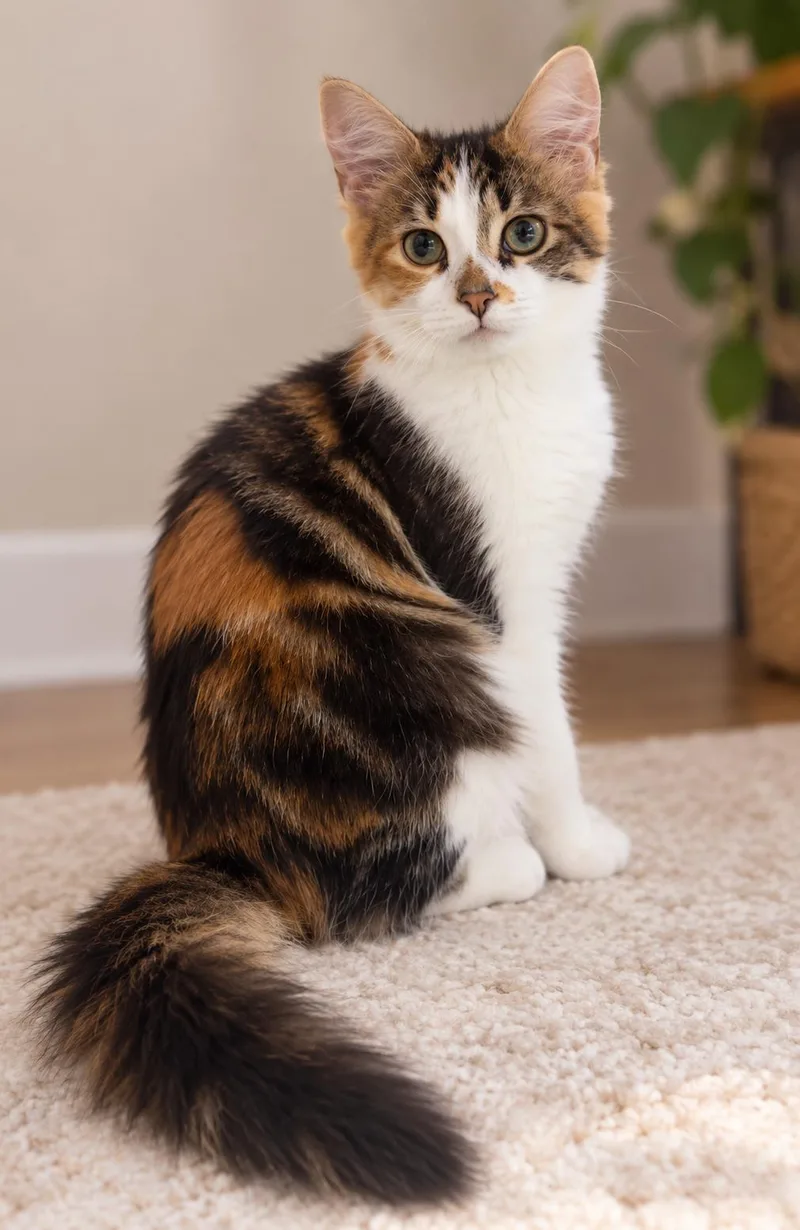 A baby medium-sized female Domestic Medium Hair cat named Ariel for adoption in Champaign, IL