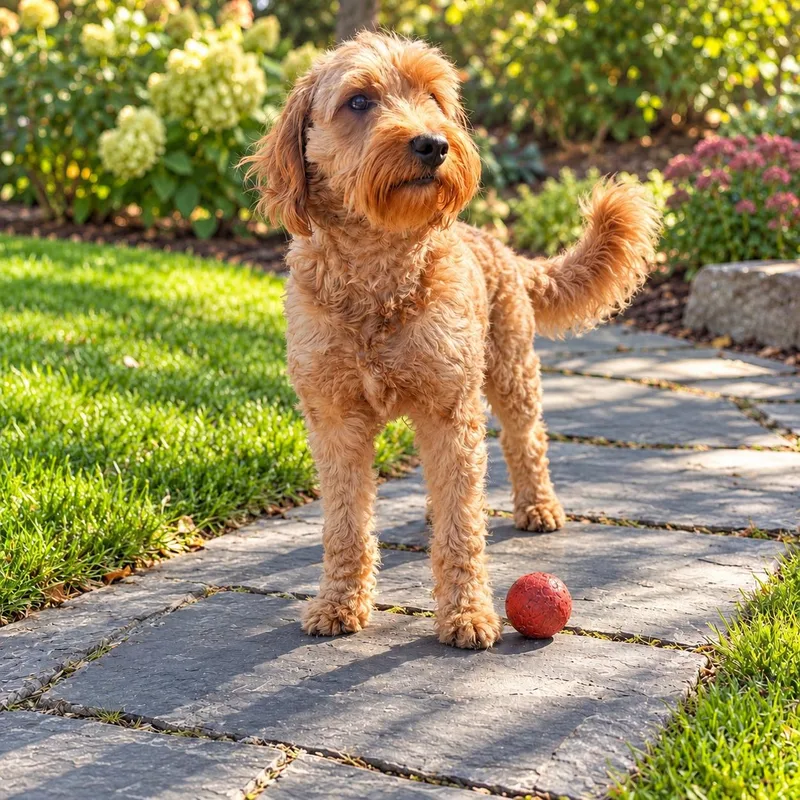 A young medium-sized male Goldendoodle dog named Teddy Bear for adoption in POTOMAC, MD