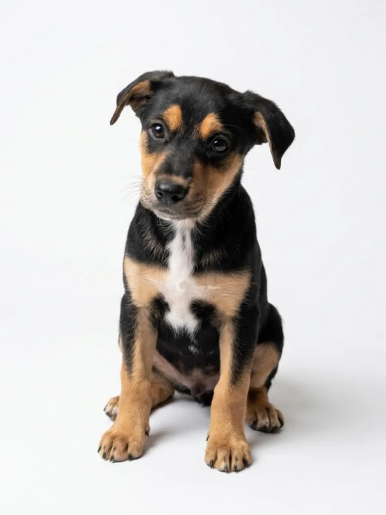 A baby medium-sized male Shepherd dog named Archie for adoption in Hudson, NY