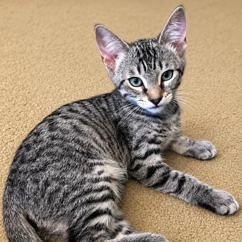 A baby small-sized male Brown / Chocolate Domestic Short Hair cat named Zack for adoption in Santa Rosa, CA