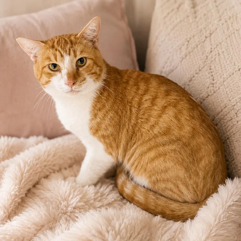 An adult small-sized male Orange / Red Domestic Short Hair cat named WallabyC for adoption in East Saint Louis, IL