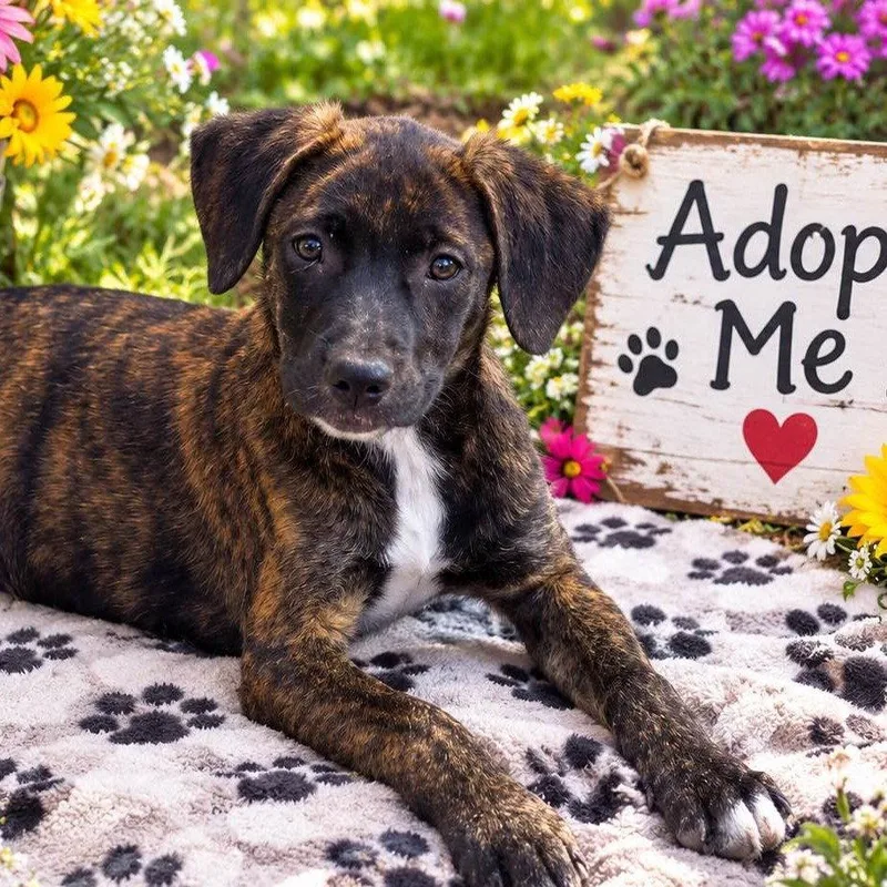 A baby medium-sized female Black Labrador Retriever dog named Betsy for adoption in Locust Fork, AL