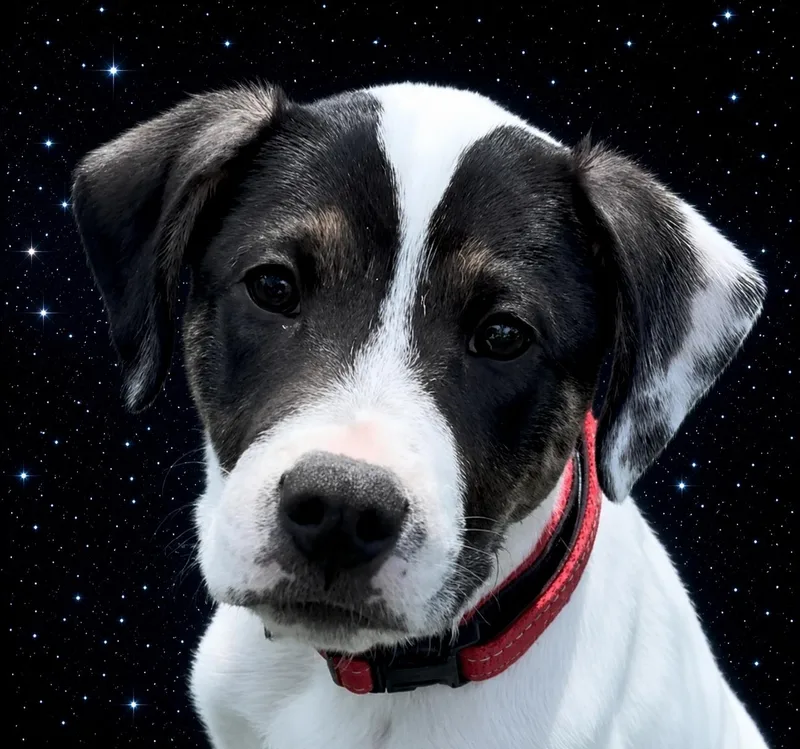 A baby medium-sized male Tricolor (Brown, Black, & White) Hound dog named Sirius for adoption in Pleasant Valley, NY