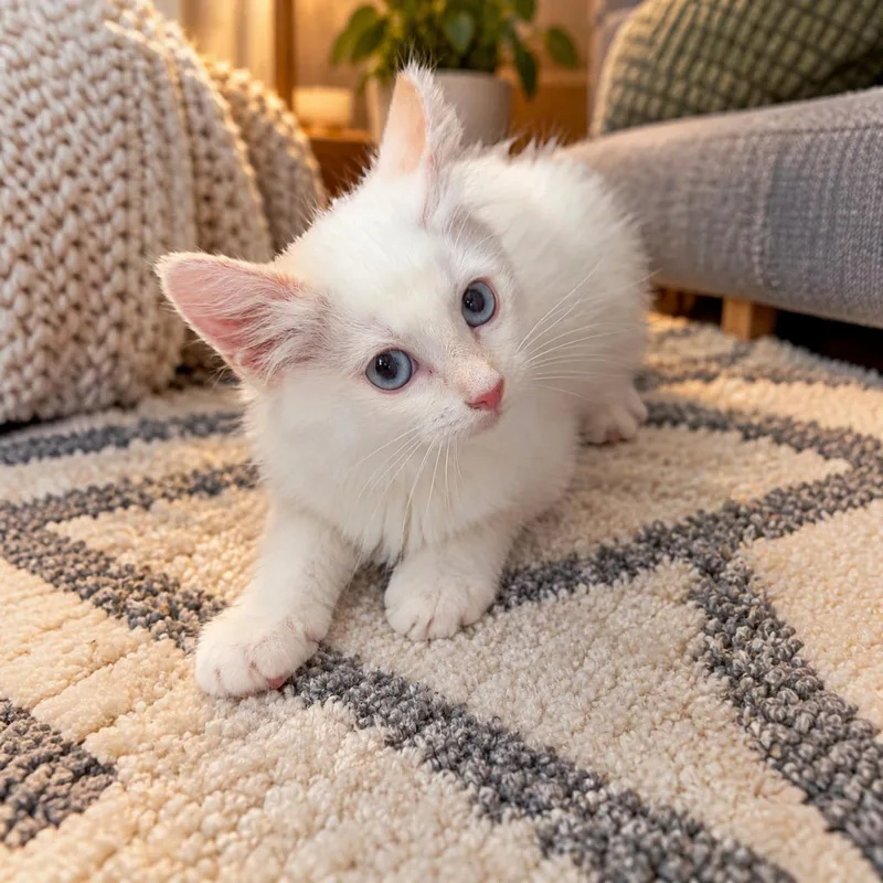 A baby medium-sized male Flame Point Domestic Medium Hair cat named Grasshopper for adoption in Fort Worth, TX