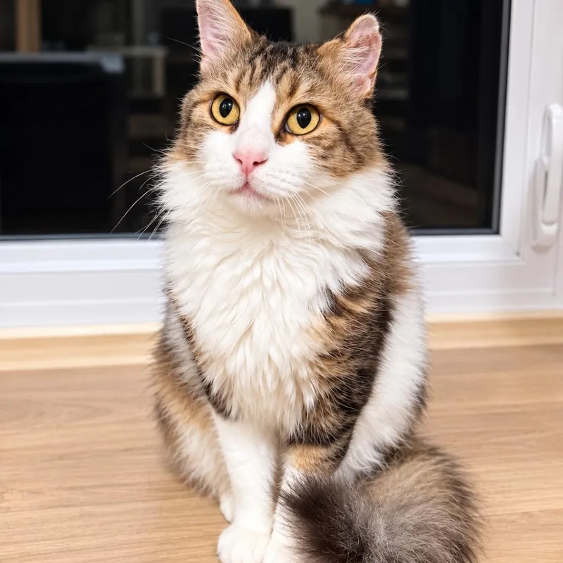 An adult small-sized female Domestic Medium Hair cat named Fluff for adoption in Silver Spring, MD