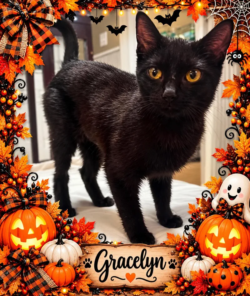A young small-sized female Domestic Short Hair cat named Gracelynmonths oldMost Affectionate for adoption in Taylor Mill, KY