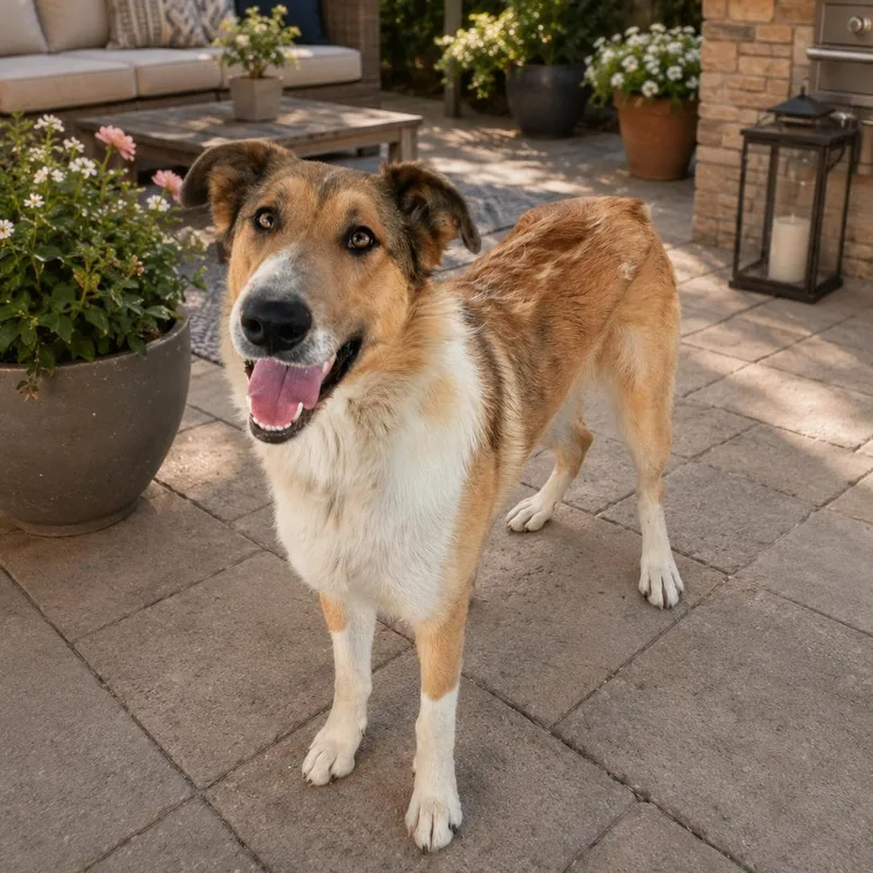 An adult large-sized male Sable Rough Collie dog named Mcgregor for adoption in Susanville, CA