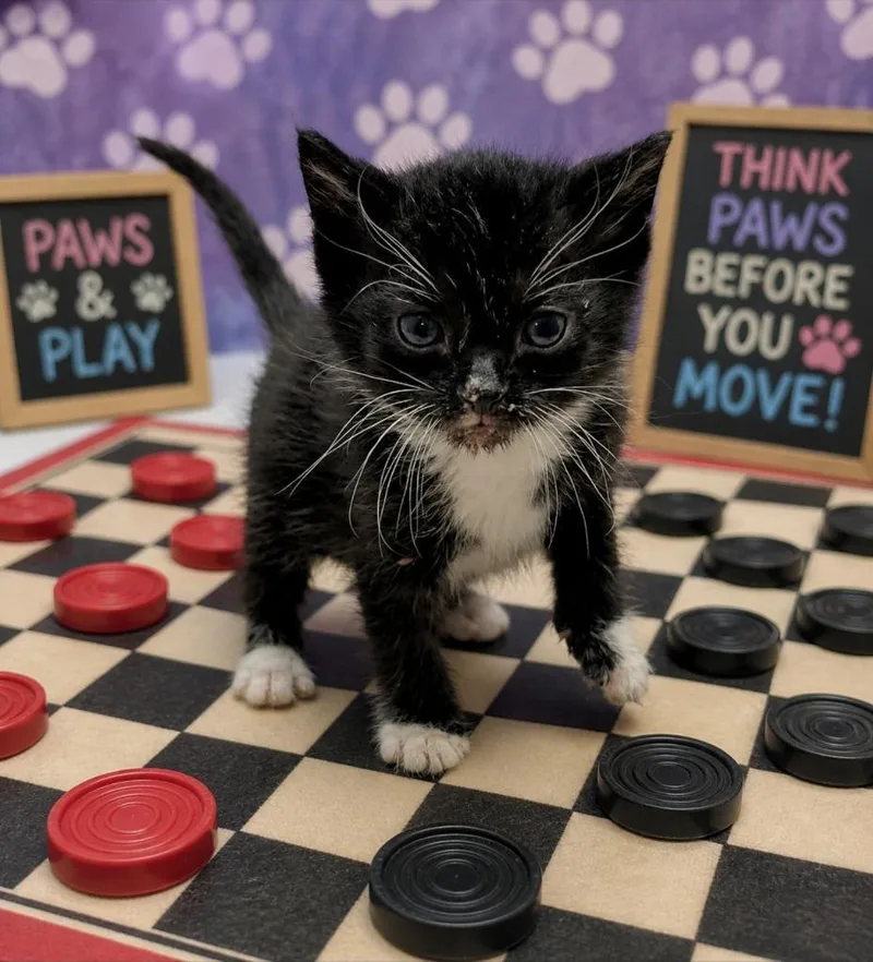 A baby small-sized female Domestic Short Hair cat named Ivy for adoption in Washington Court House, OH