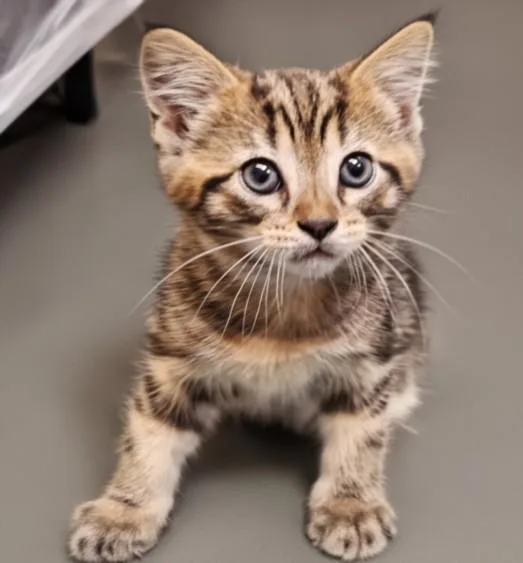 A baby small-sized male Domestic Short Hair cat named Chocolate for adoption in Los Angeles, CA