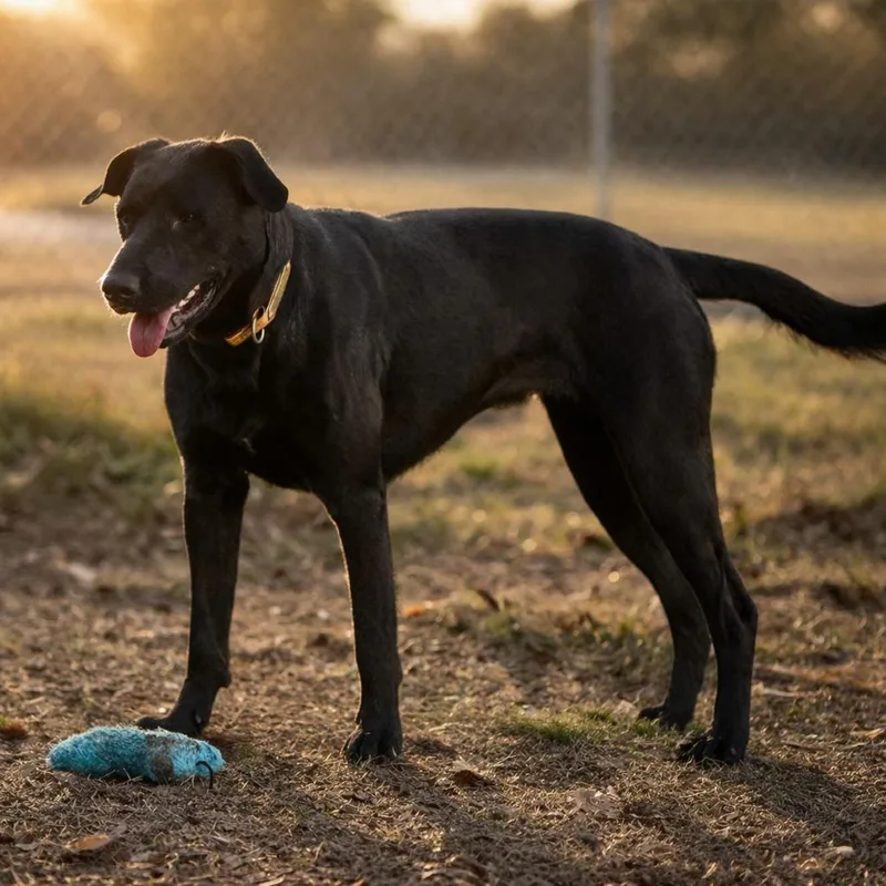 An adult large-sized female Black Labrador Retriever dog named Xena aka Rachel for adoption in Wadena, MN