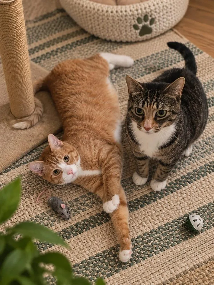 A young medium-sized male Tabby (Orange / Red) Domestic Short Hair cat named Ollie & Sky for adoption in Westwood, NJ