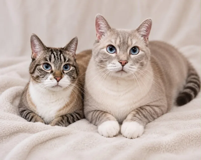 A senior small-sized male Siamese cat named Armani & Coco Chanel for adoption in Mankato, MN
