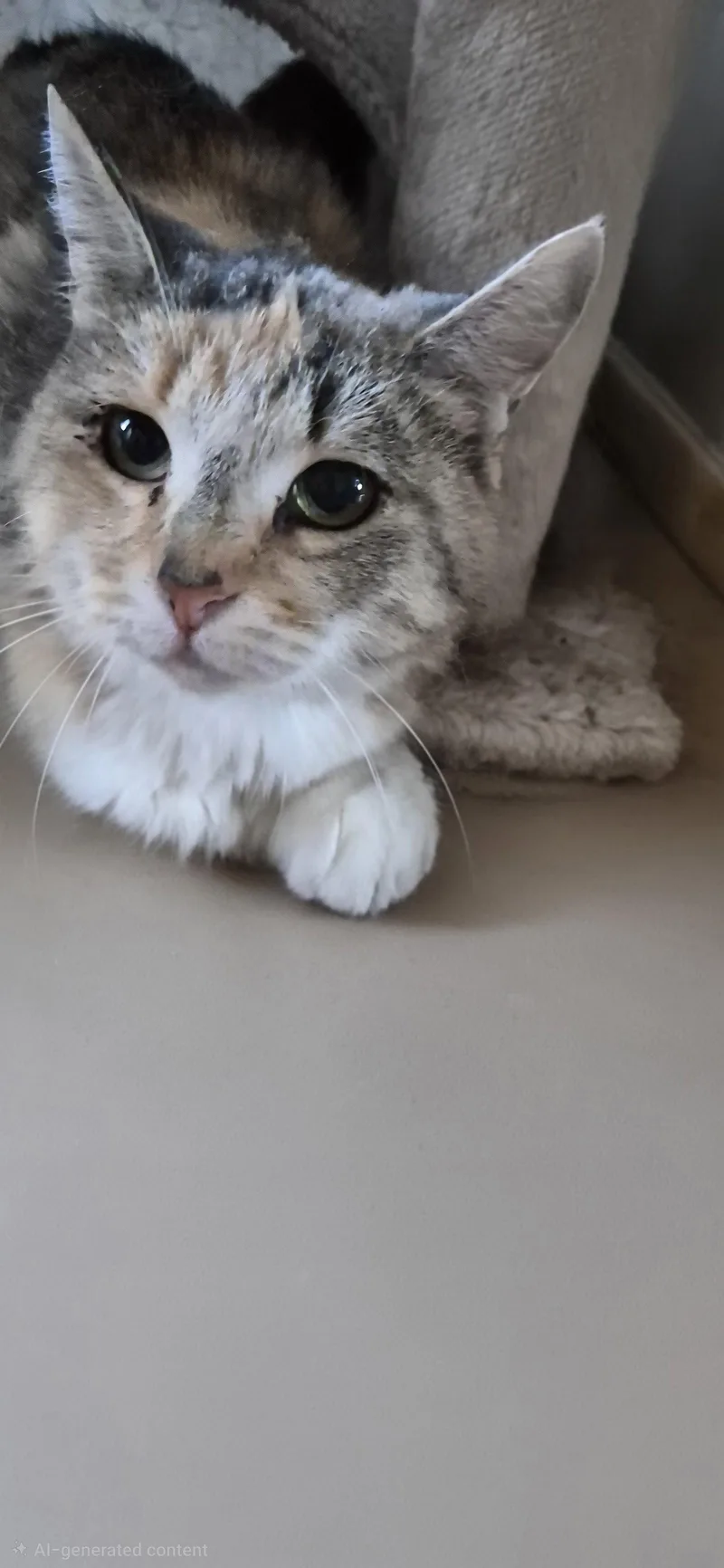 A young medium-sized female Domestic Short Hair cat named Darcy for adoption in Northfield, OH