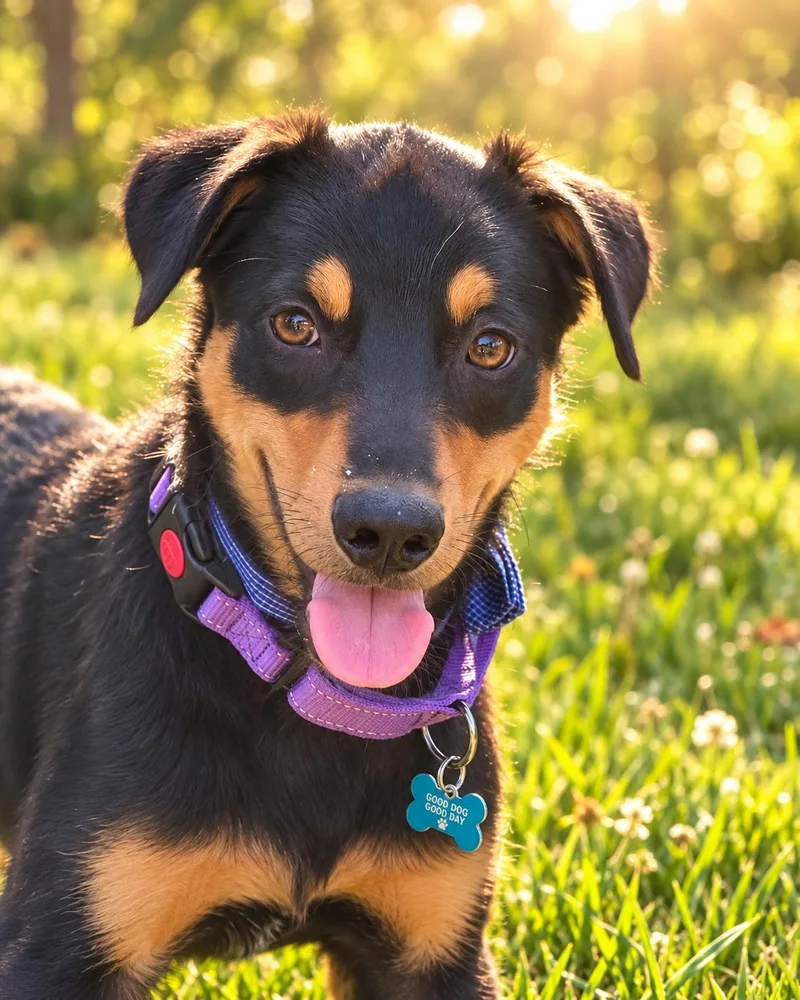 A young medium-sized male Australian Kelpie dog named Ollie for adoption in san mateo, CA