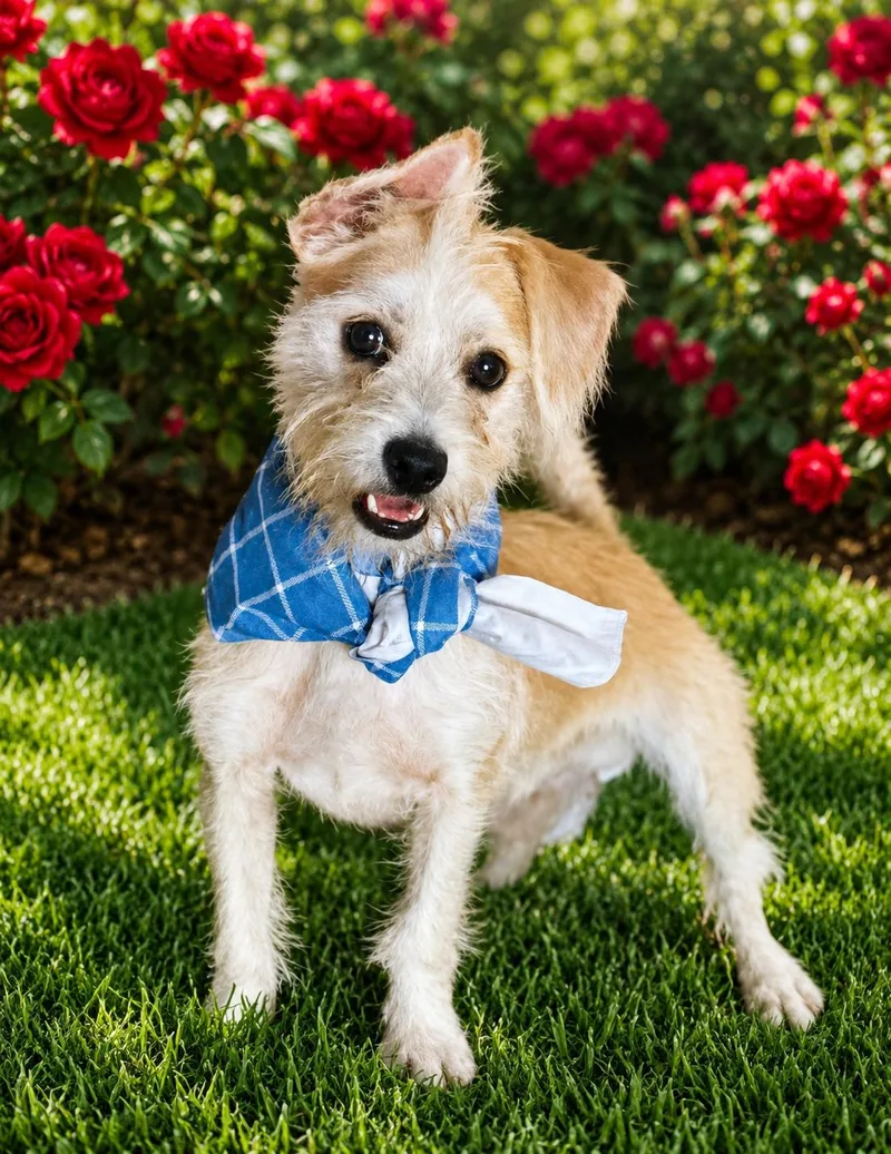 A baby small-sized male Yellow / Tan / Blond / Fawn Terrier dog named Dexter for adoption in Woodland Hills, CA