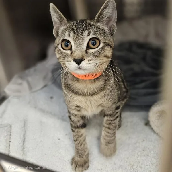 A baby small-sized female Domestic Short Hair cat named Boletus for adoption in Dublin, CA