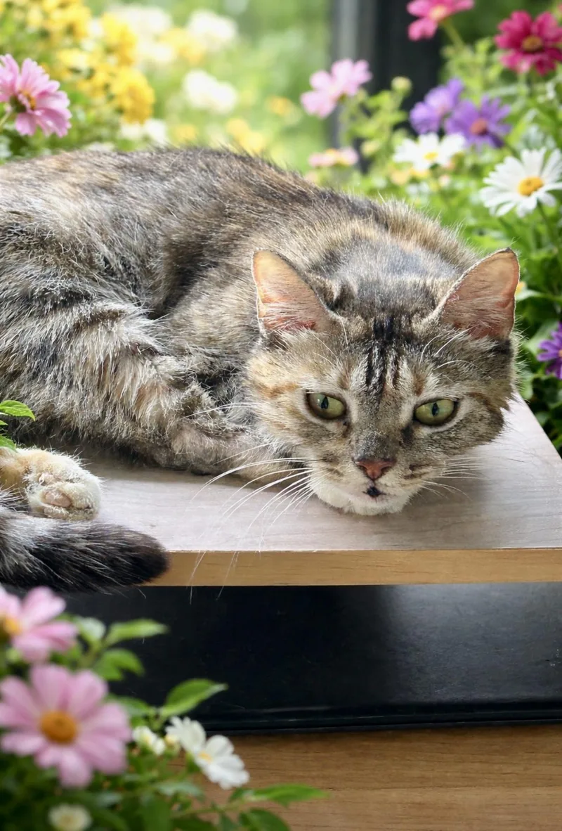 An adult medium-sized female Tabby (Brown / Chocolate) Domestic Short Hair cat named Bianca for adoption in Hopkinton, MA