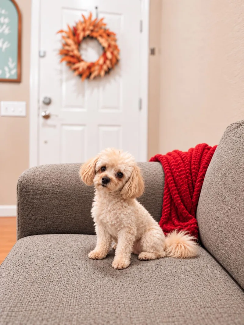 A senior small-sized female Miniature Poodle dog named Chrissy for adoption in Goodyear, AZ