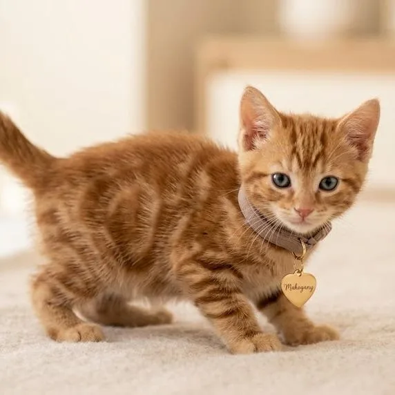 A baby small-sized female Orange / Red Domestic Short Hair cat named Mahagony for adoption in Hannibal, MO