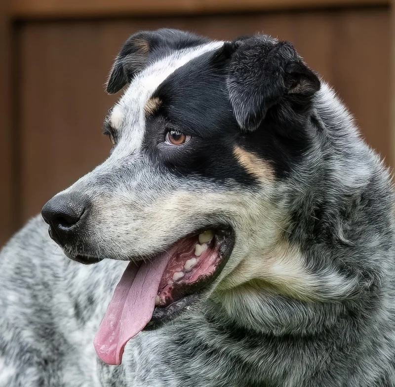 An adult medium-sized female Australian Cattle Dog / Blue Heeler dog named Maddie Fortune for adoption in Tomball, TX